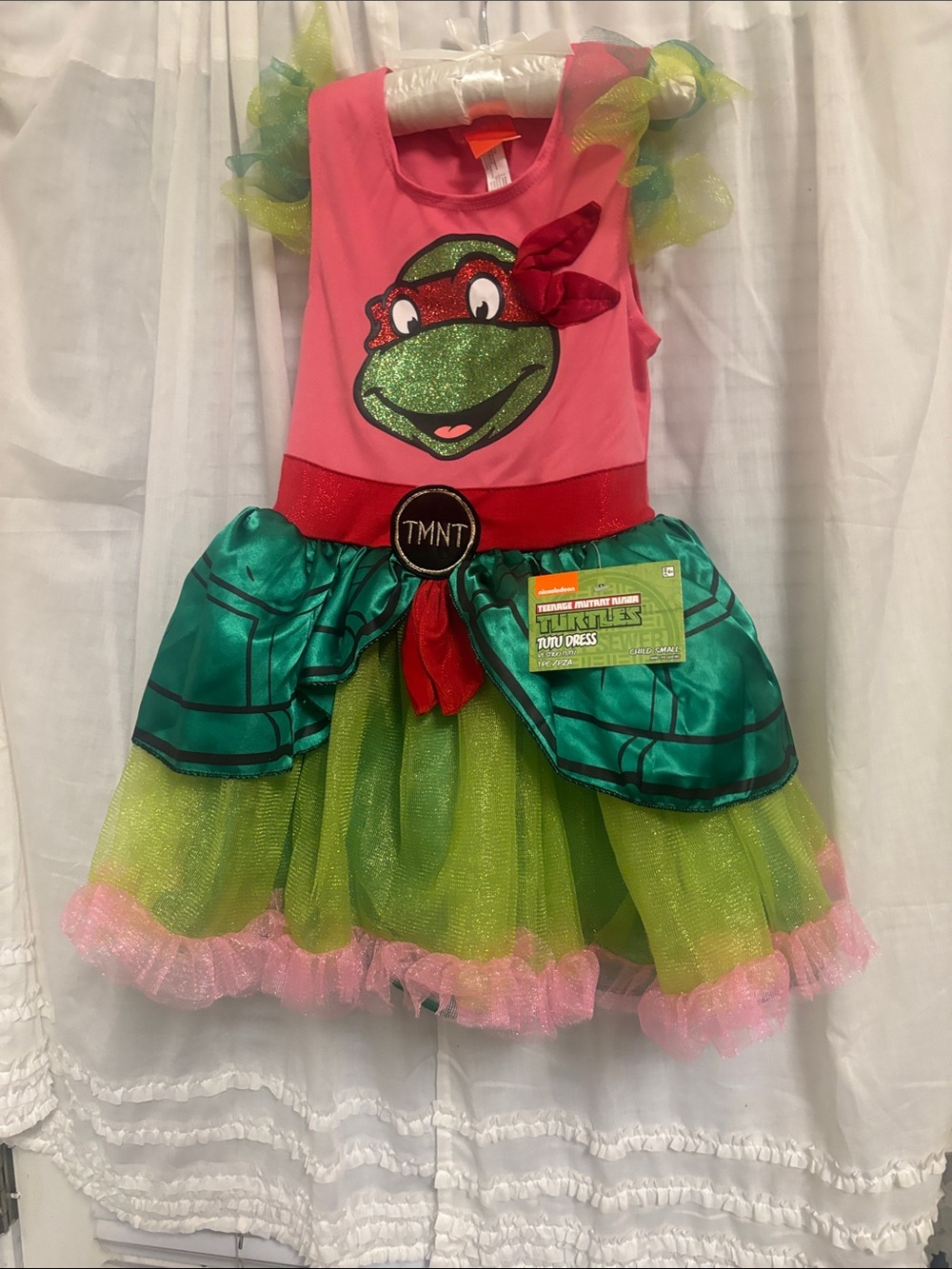 Nickelodeon Pink, Green & Teal TMNT Tutu Dress Costume